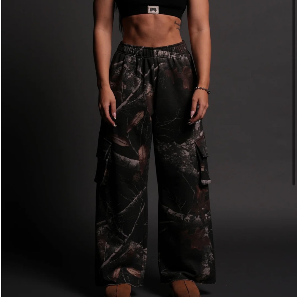 Darc Sport Black and Brown Wide Leg Jumpsuit Relaxed Fit